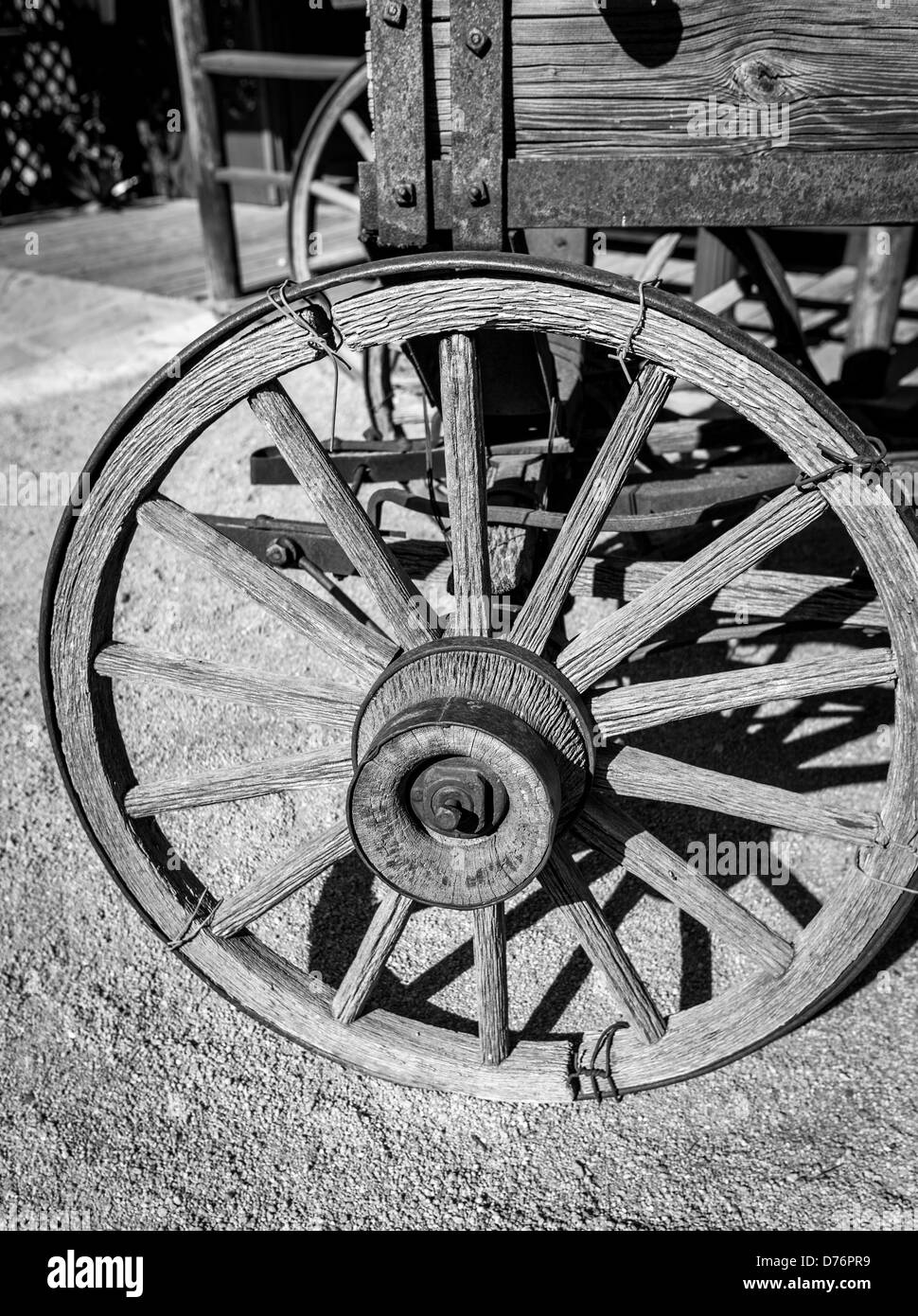 Antiquariato ruota del carro Foto Stock