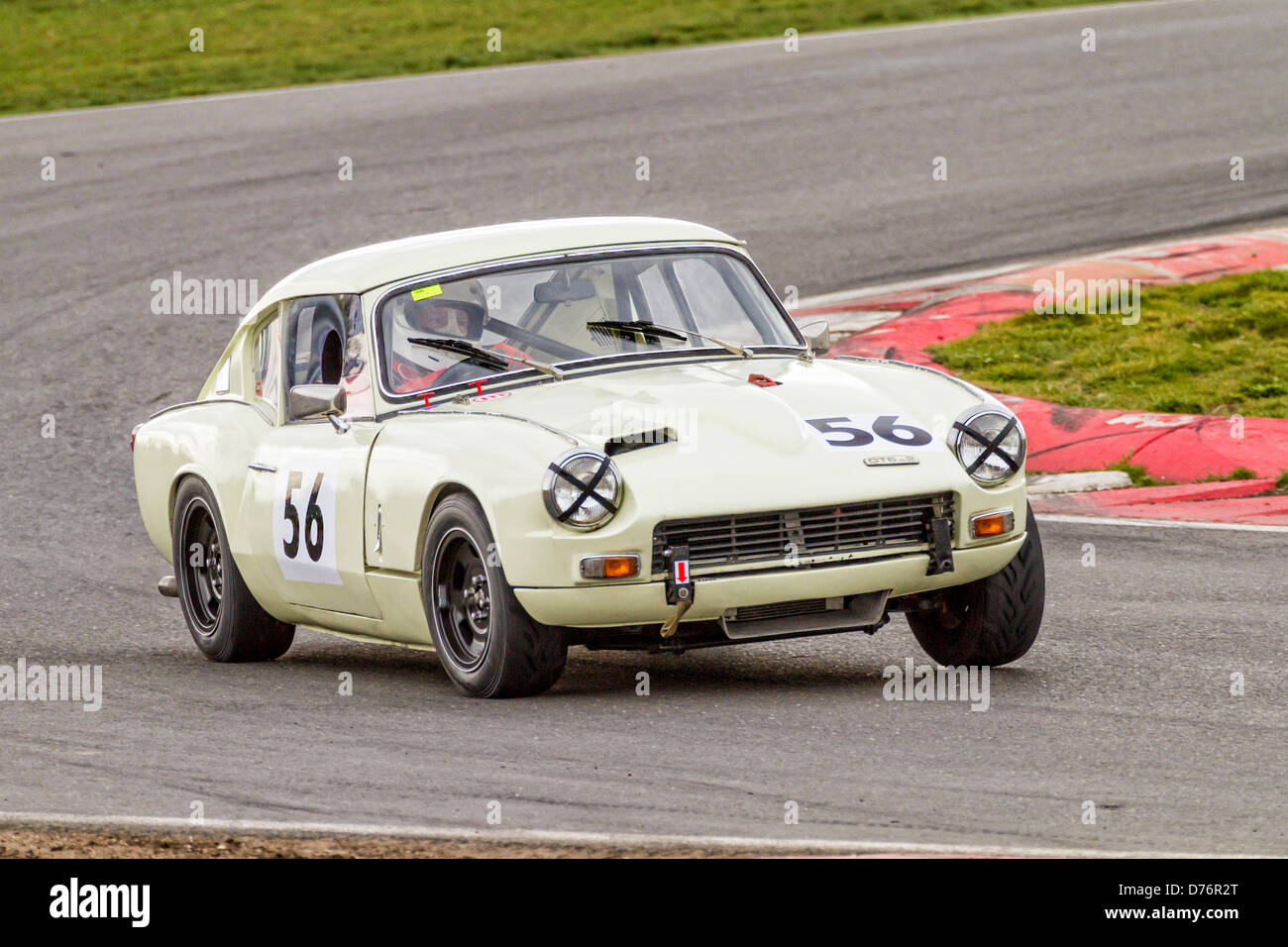 1970 Triumph GT6 MK2 con driver Clive Gimson al 2013 CSCC Snetterton incontro, Norfolk, Regno Unito. Foto Stock