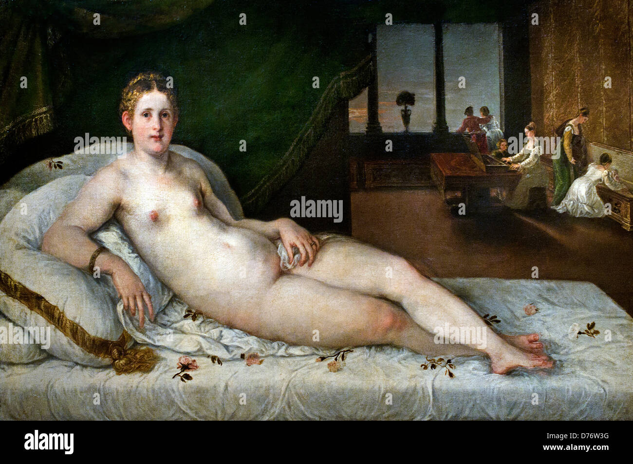 Reclining Venus 1540 Lambert Sustris 1515-1568 Italia Italiano Olandese Paesi Bassi Foto Stock