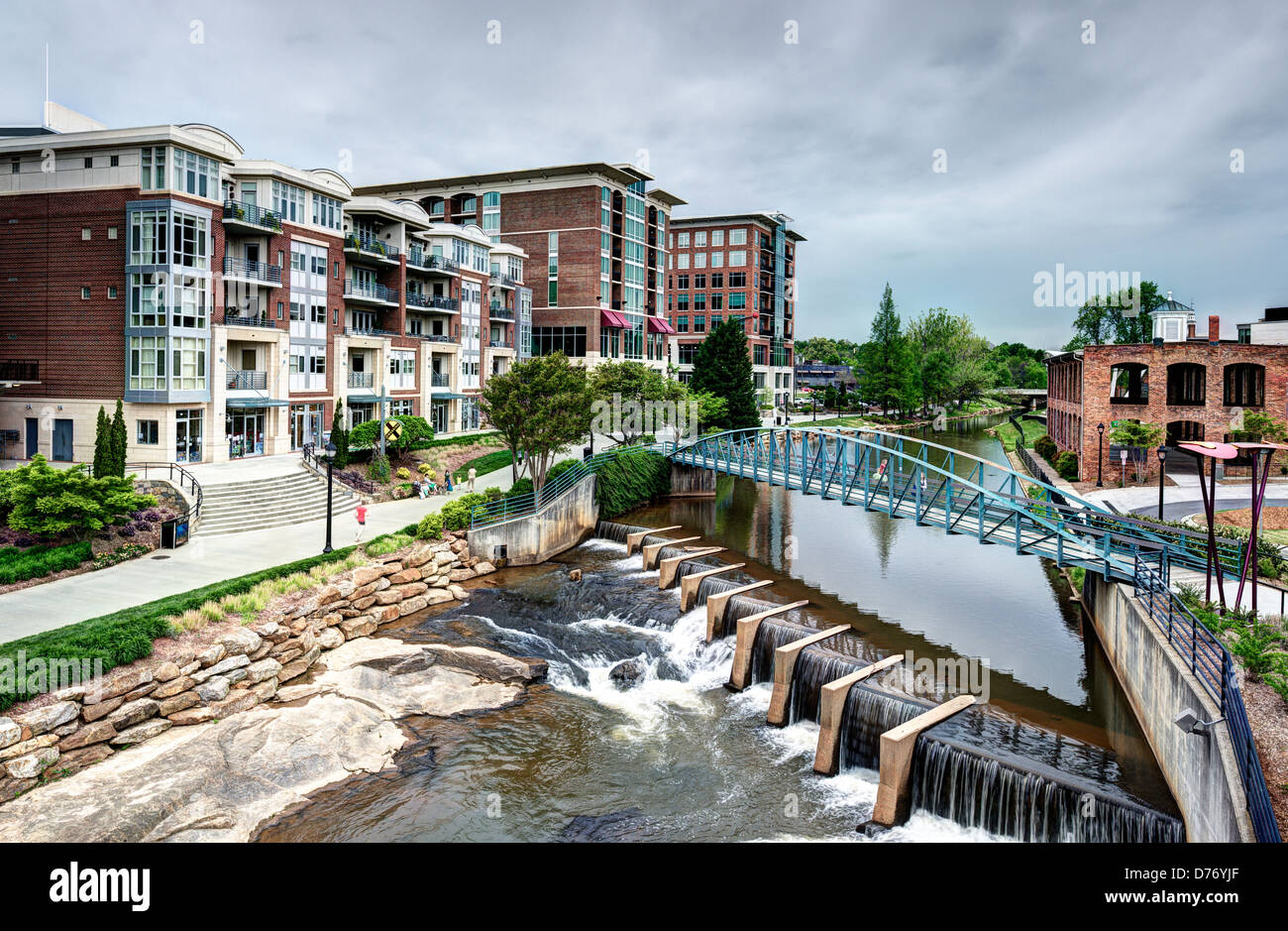 Il parco delle cascate di Greensville, South Carolina, STATI UNITI D'AMERICA Foto Stock