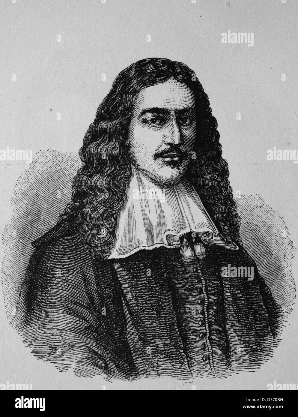 Johan de Witt, 1625 - 1672, consiglio pensionary di Olanda, xilografia dal 1880 Foto Stock