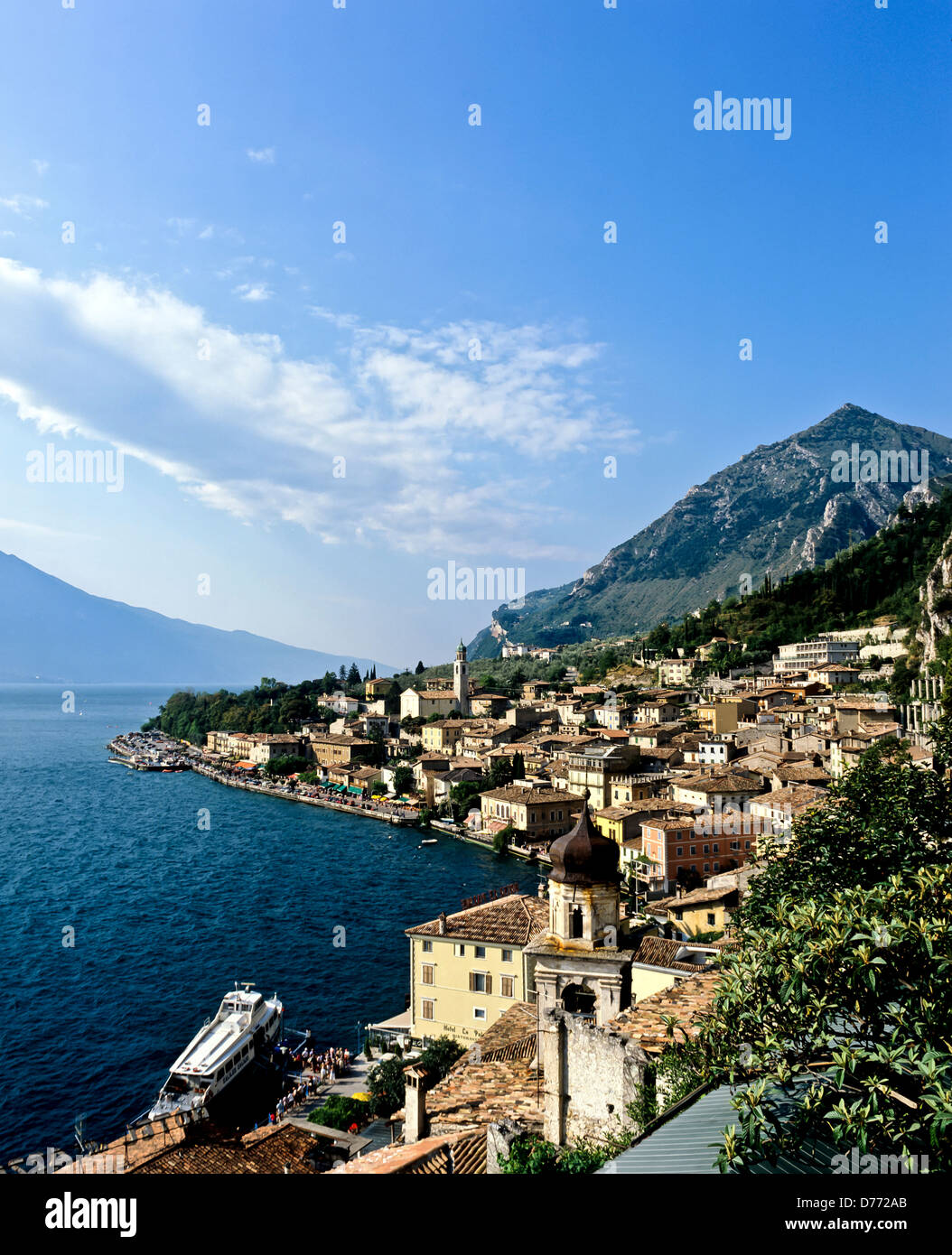 8673. Limone, Lago di Garda, Italia, Europa Foto Stock