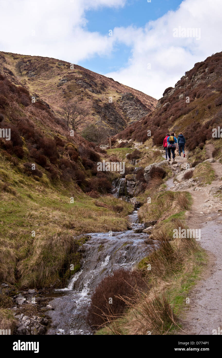 Walkers nuovo pool di cardatura cava Mill Valley lungo Mynd Foto Stock