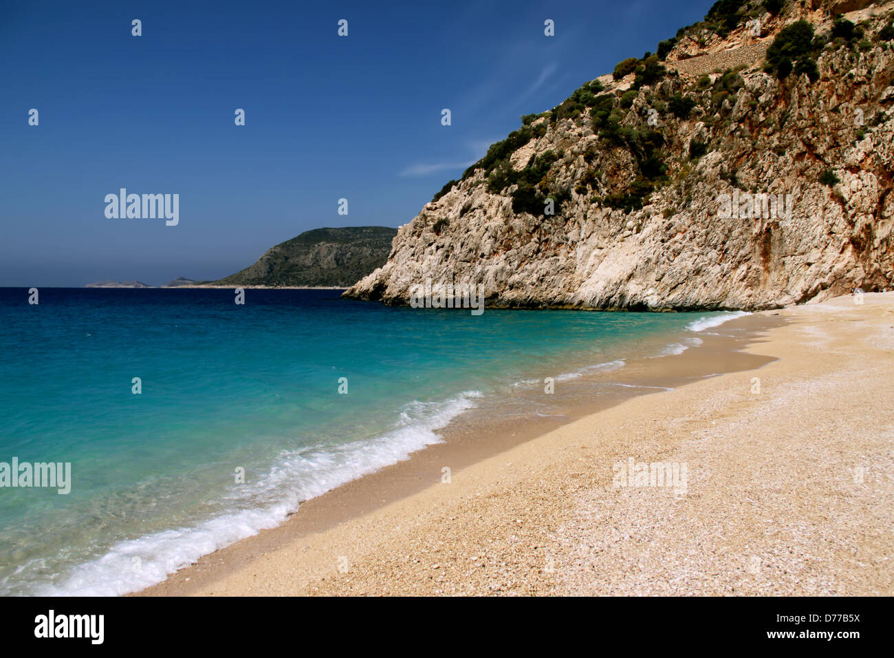 Rilassante spiaggia di Kaputas della Turchia Foto Stock