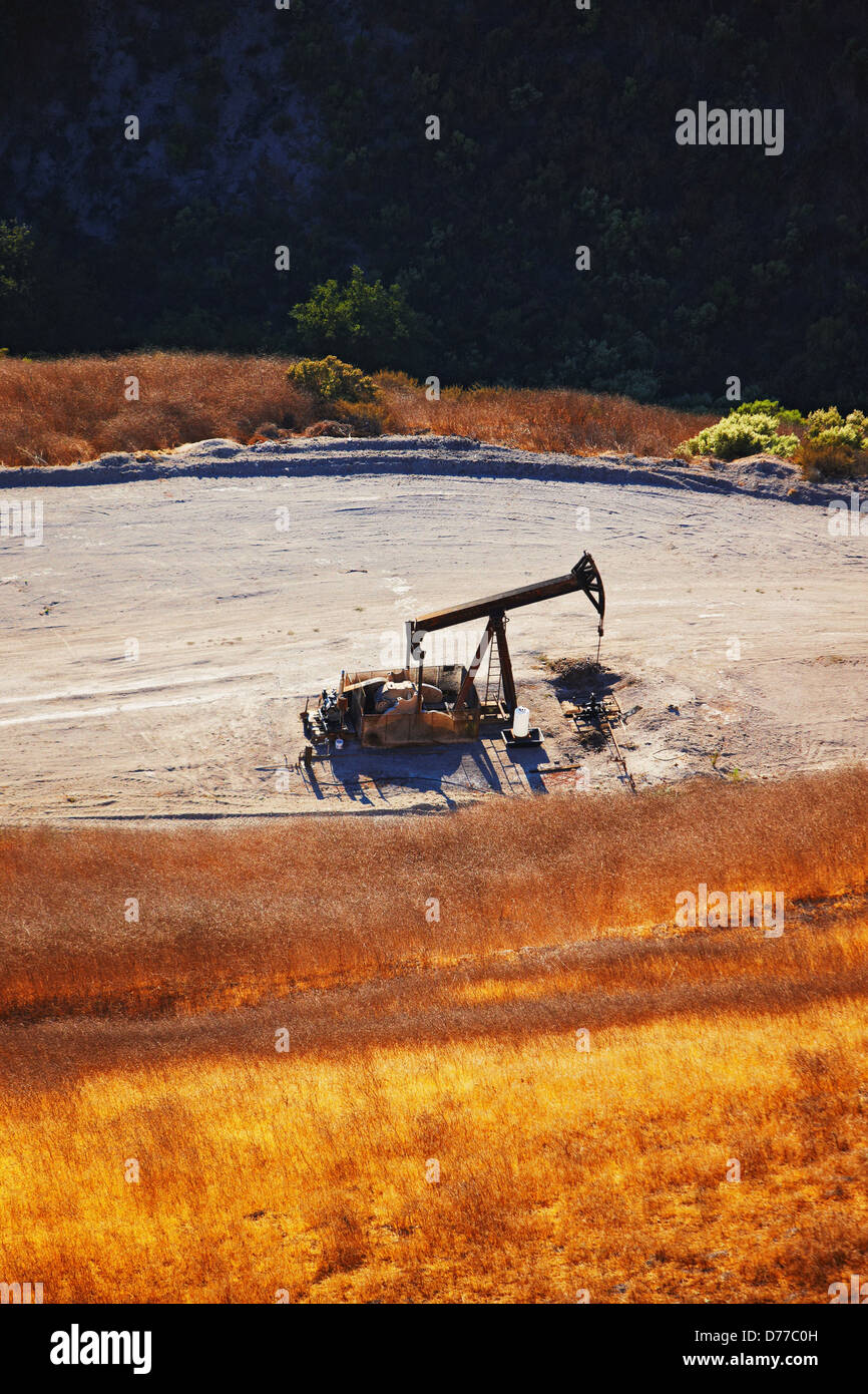 Vista aerea del pozzo petrolifero Jack della pompa Foto Stock