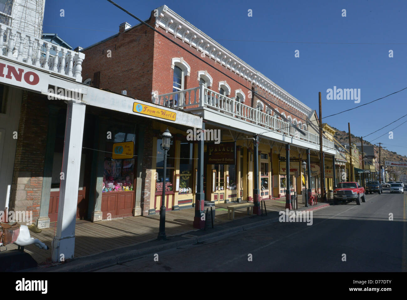 Virginia City un vecchio gold e silver town da selvaggio west. Foto Stock