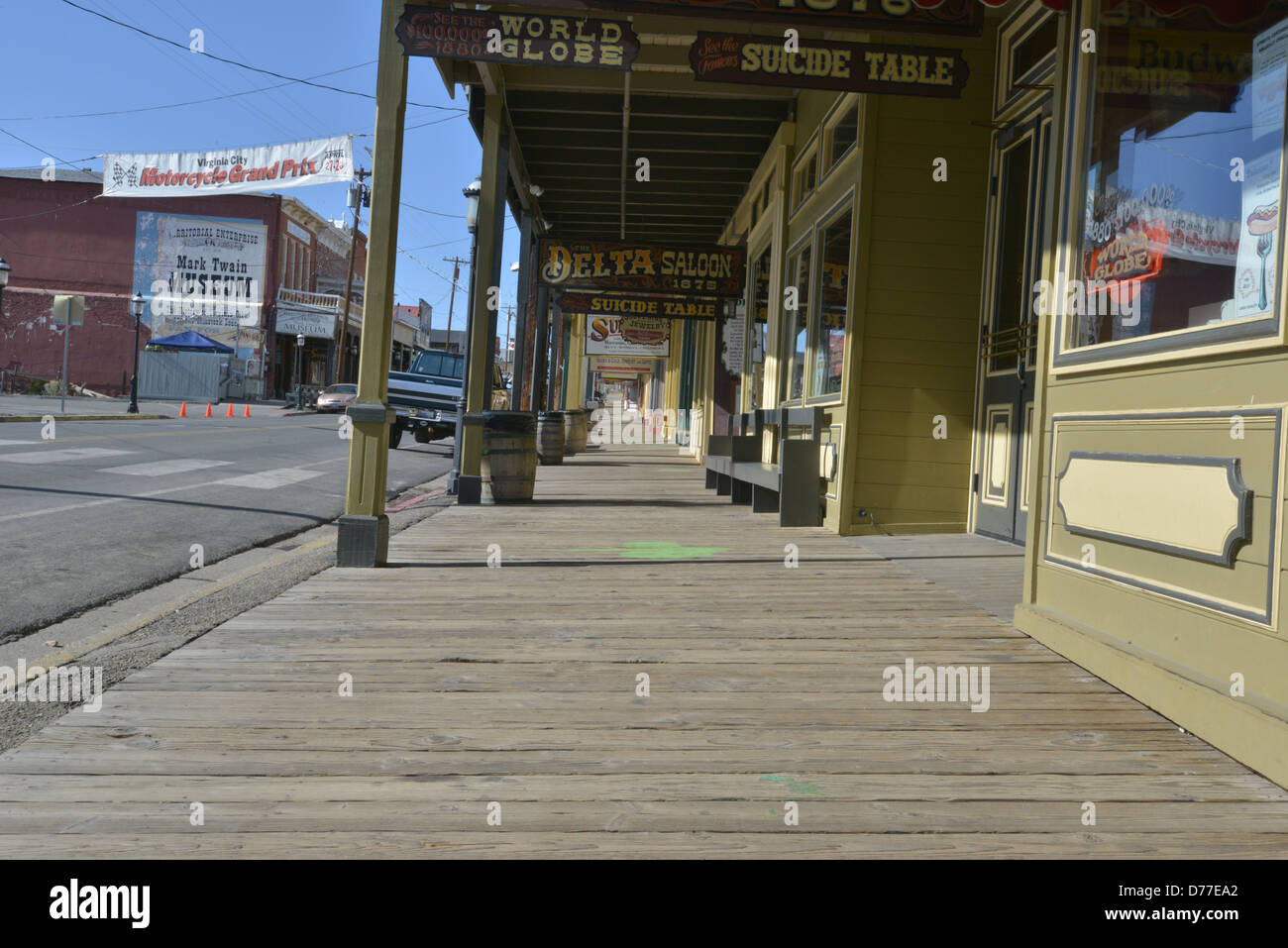 Virginia City un vecchio gold e silver town da selvaggio west. Foto Stock