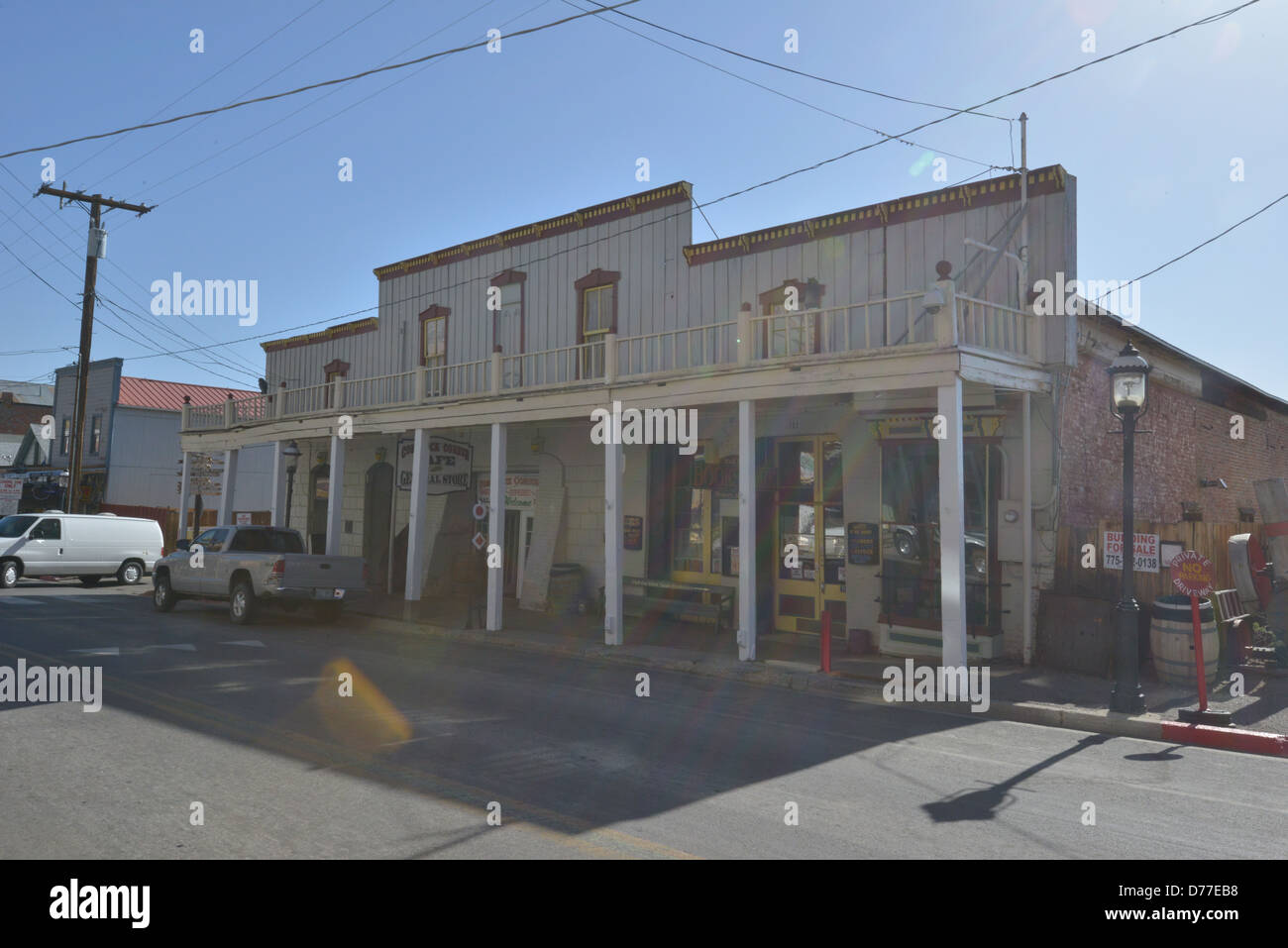 Virginia City un vecchio gold e silver town da selvaggio west. Foto Stock