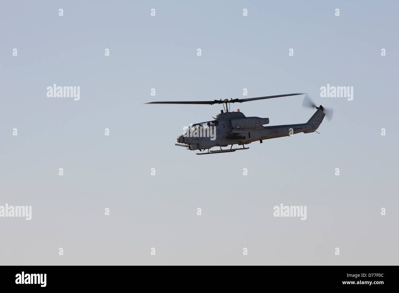 Corpo della Marina degli Stati Uniti AH-1W SuperCobra Camp Bastion provincia di Helmand in Afghanistan Foto Stock
