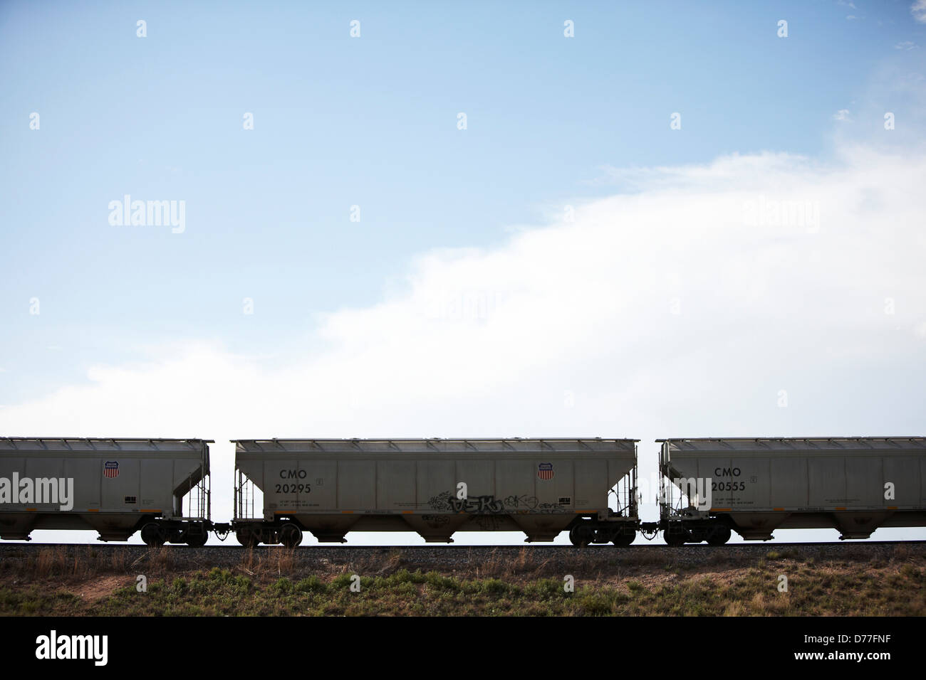 Ferrovia treno merci Foto Stock