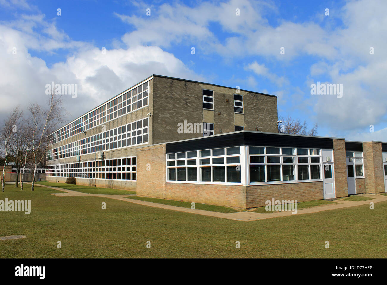 Esterno di inglese scuola secondaria edificio, Scarborough. Foto Stock