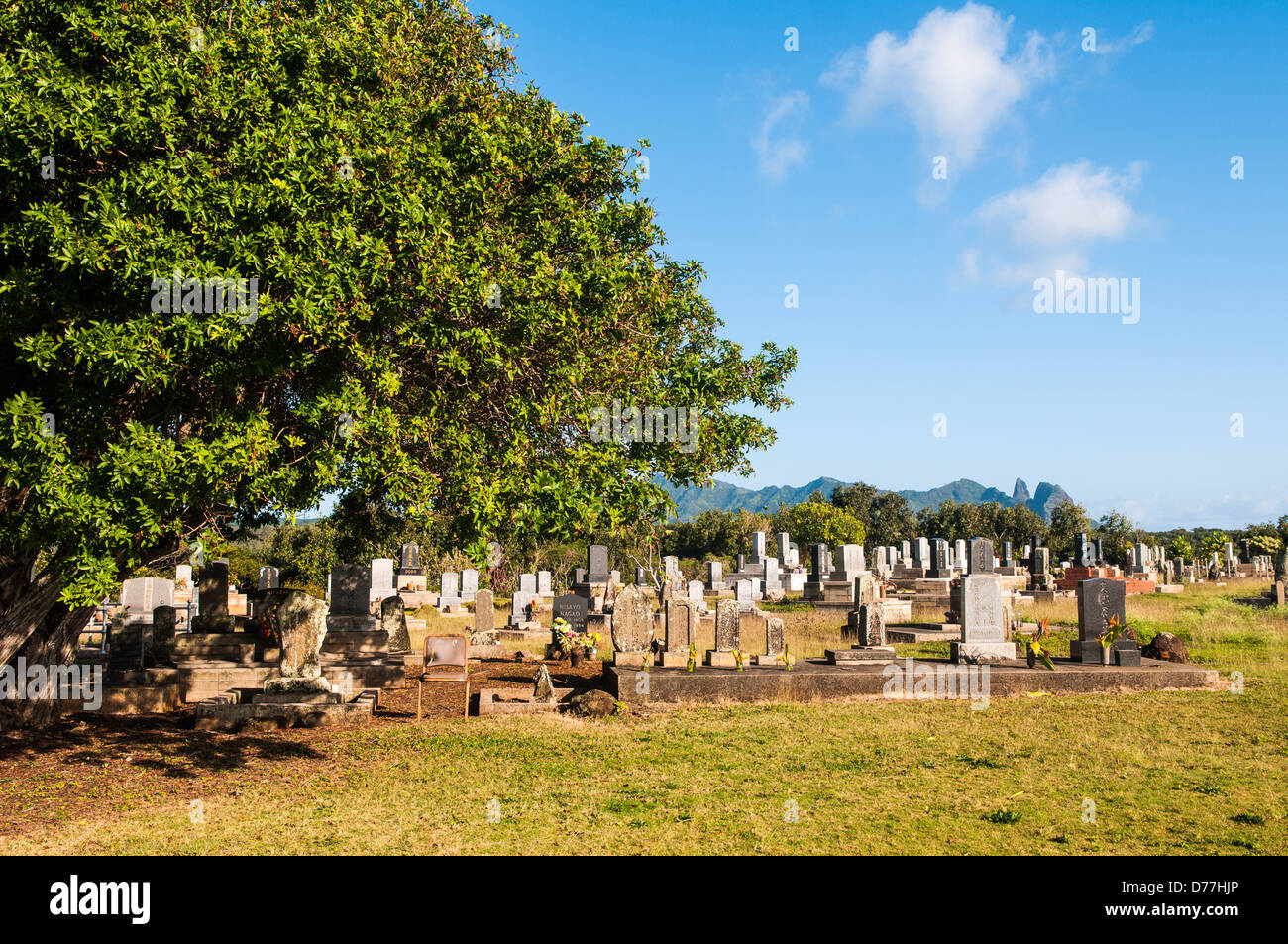 Cimitero giapponese, Kealia, Kauai, Hawaii Foto Stock