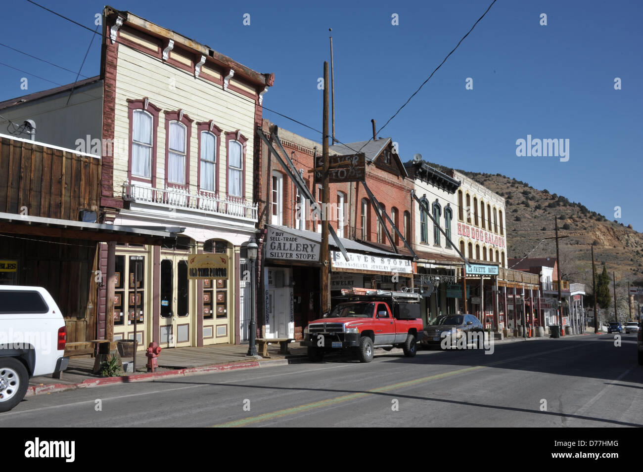 Virginia City un vecchio gold e silver town da selvaggio west. Foto Stock