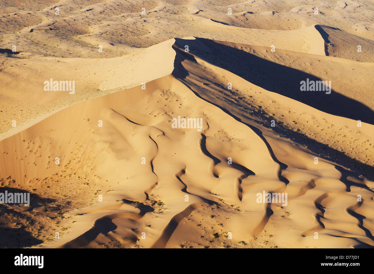 Vista aerea di grandi dune di sabbia in Gran Desierto de altare Reserva de La Biosfera El Pinacate Y Gran Desierto de altare Sonora membro Foto Stock