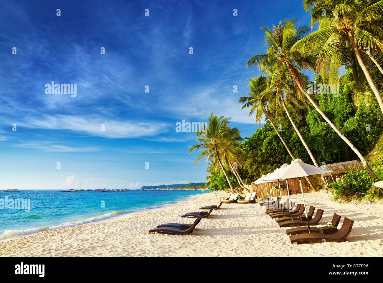 Tropical Beach, Boracay Island, Filippine Foto Stock