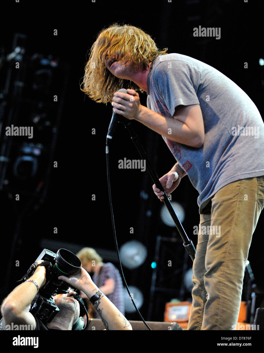 Matthew Shultz gabbia l'Elefante esegue sul palco della Molson anfiteatro canadese di Toronto Canada - 07.07.11 Foto Stock