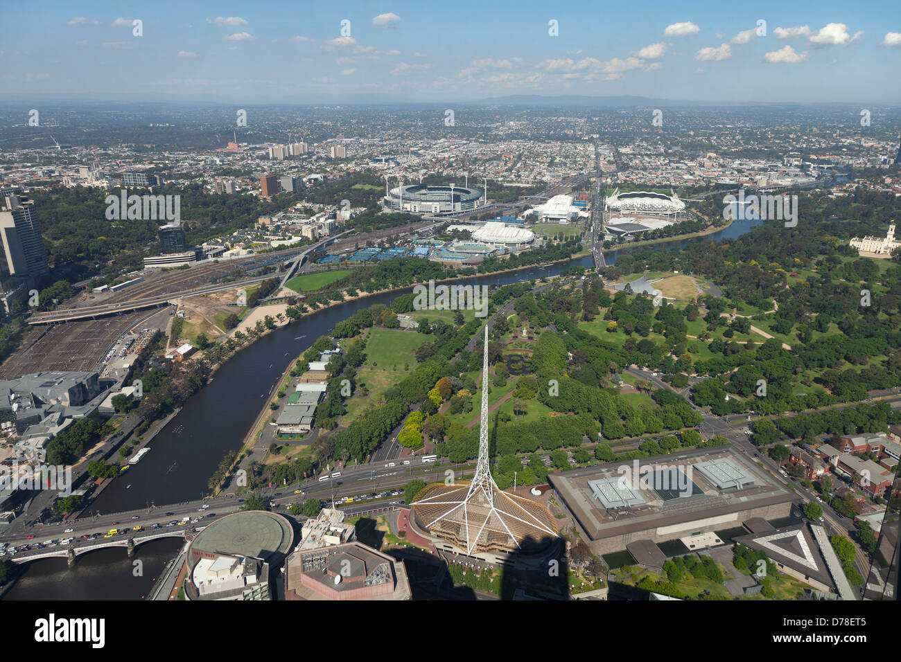 Vista aerea di Melbourne, Australia Foto Stock