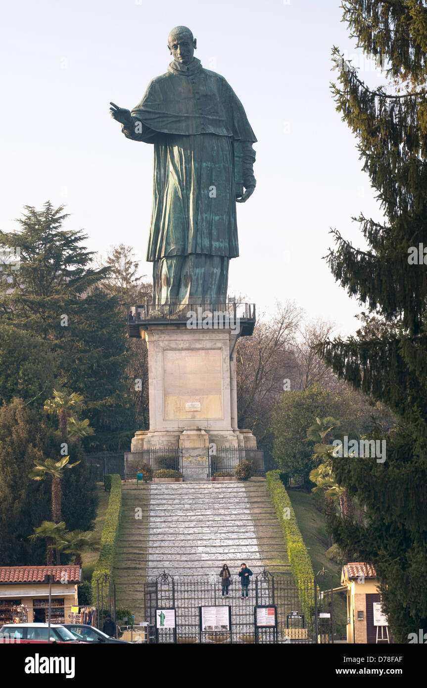 L'Italia, Piemonte, Arona, San Carlo Borromeo statua Foto Stock