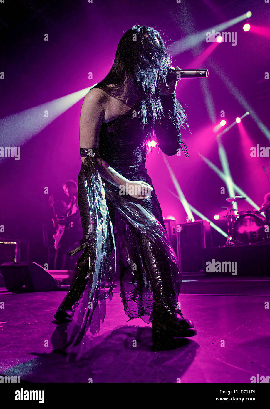 Amy Lee degli Evanescence si esibisce dal vivo a Manchester Apollo Manchester, Inghilterra - 07.11.11 Foto Stock
