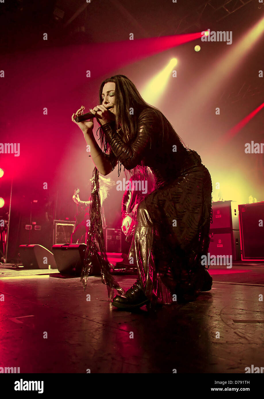 Amy Lee degli Evanescence si esibisce dal vivo a Manchester Apollo Manchester, Inghilterra - 07.11.11 Foto Stock