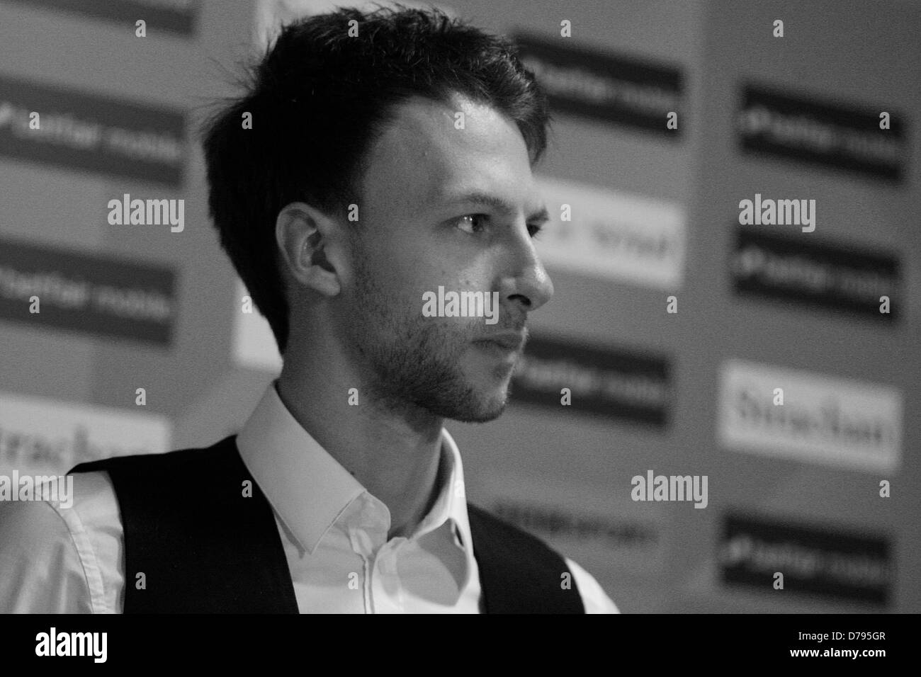 Judd Trump a sua conferenza stampa al World Snooker 2013 Foto Stock