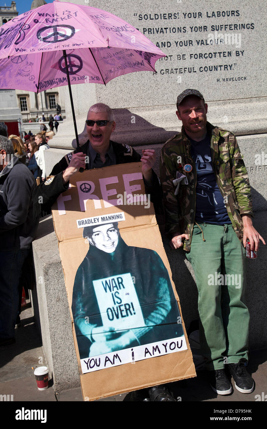 Giorno di maggio Rally 1 Maggio 2013 - London REGNO UNITO Foto Stock