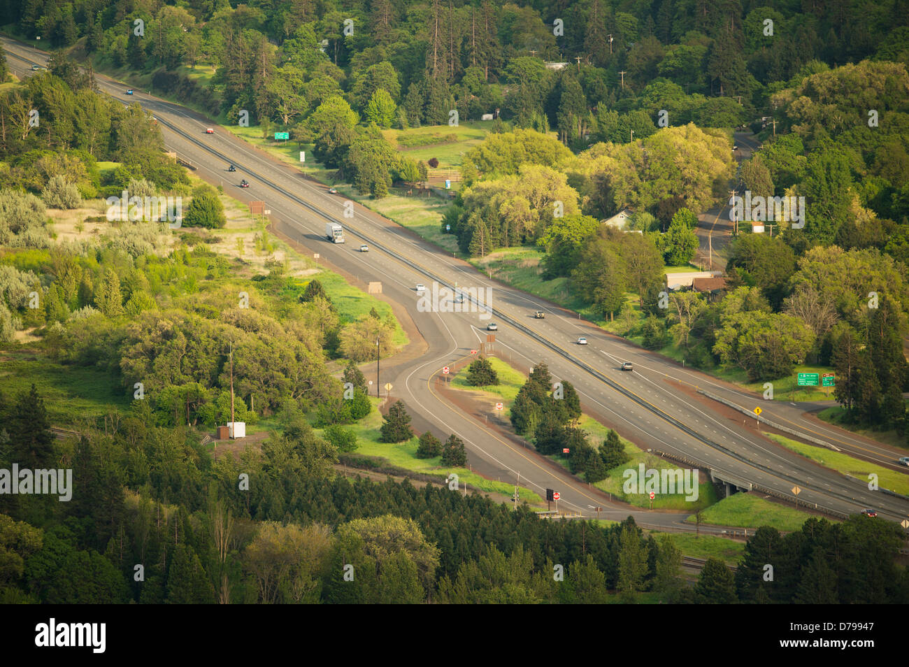 La Interstate 84, Rowena, Columbia River Gorge, Oregon Foto Stock