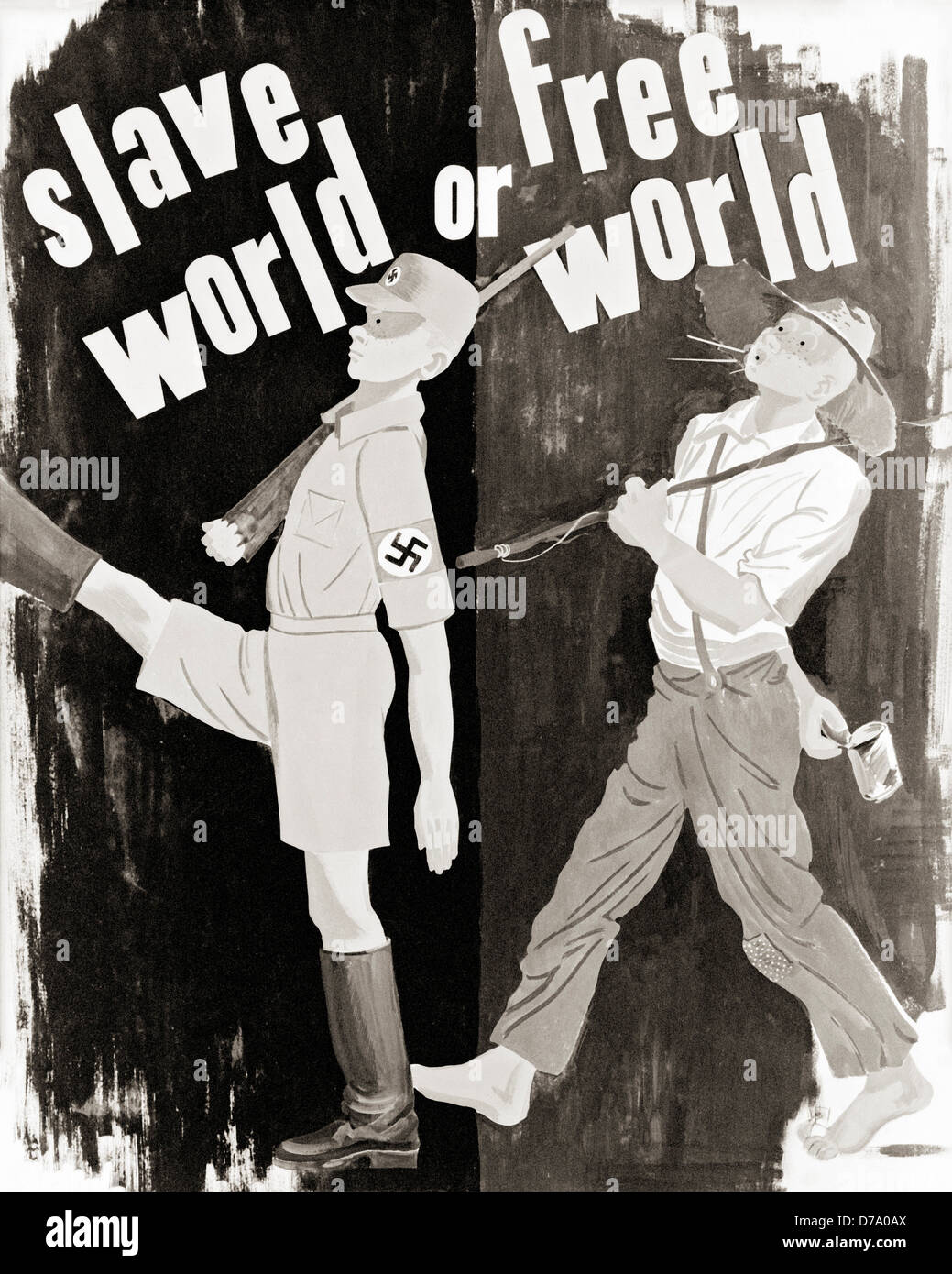 Mondo slave o il mondo libero Foto Stock