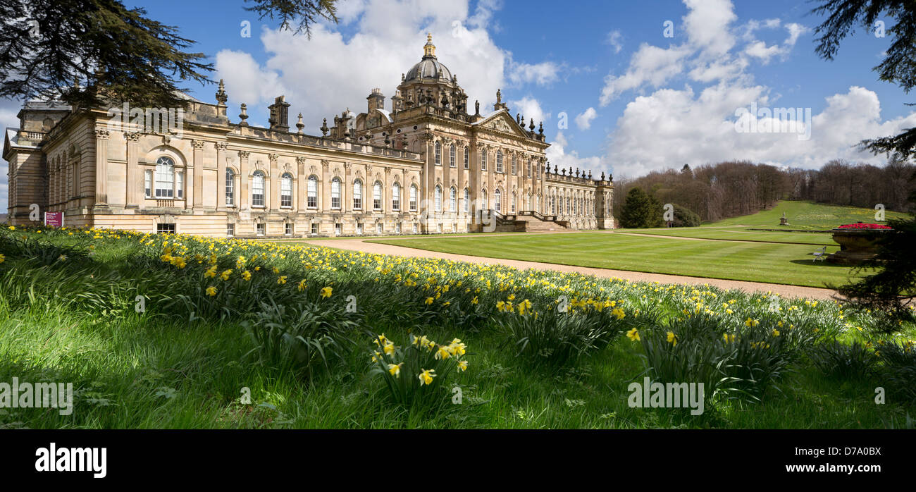 Panorama di Castle Howard house. Foto Stock