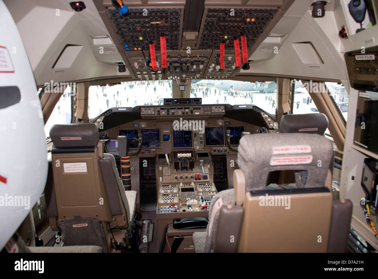 Flightdeck 747-8 Boeing Aeromobili di prova Foto Stock
