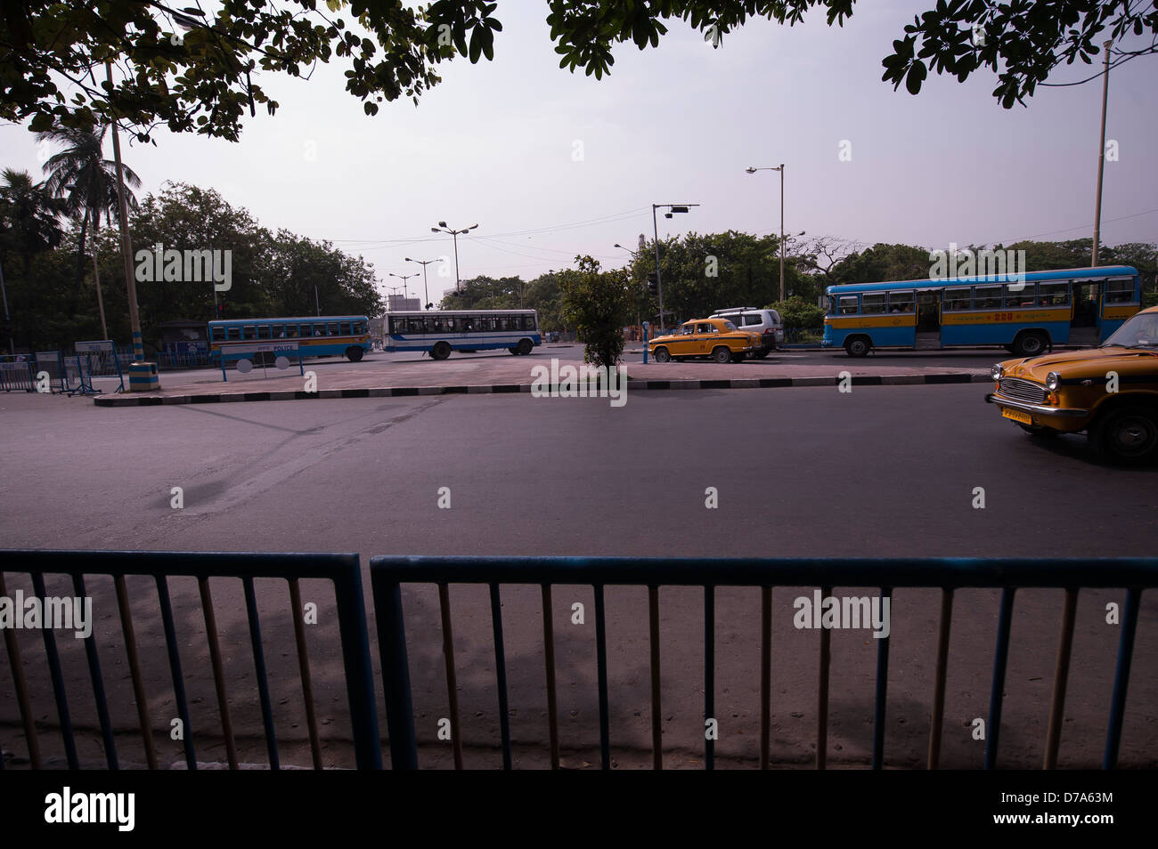 autobus blu. Foto Stock