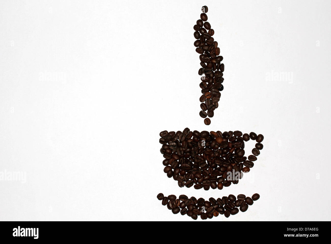 Tazza di caffè fatto di chicchi di caffè. Foto Stock