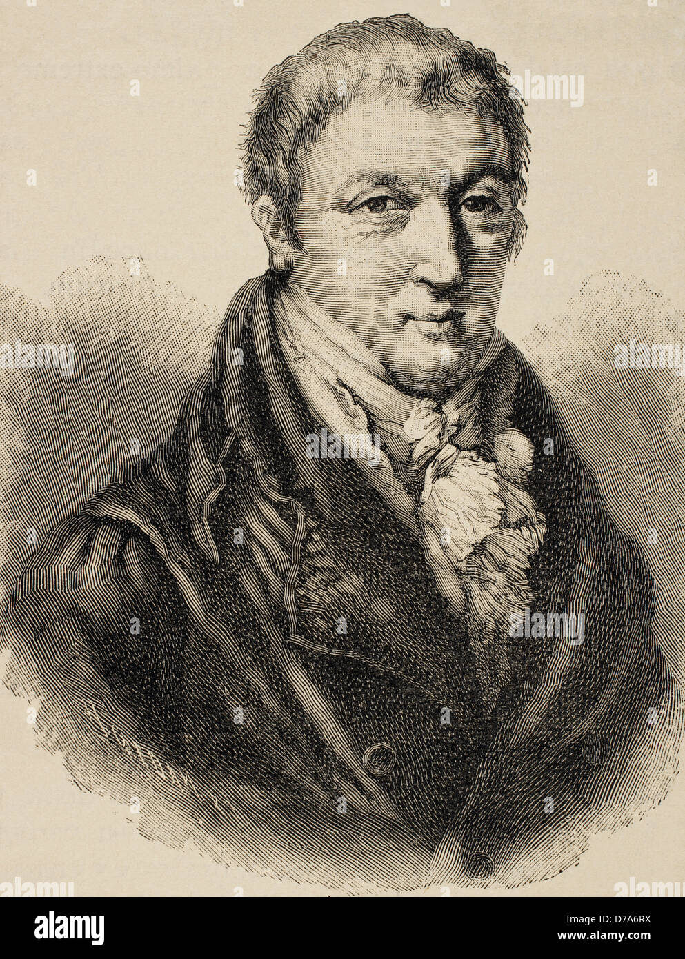 Karl Ludwig von Haller (1768 -1854). È stato un giurista svizzero. Incisione di H. Gedam. Storia Universale, 1885. Foto Stock