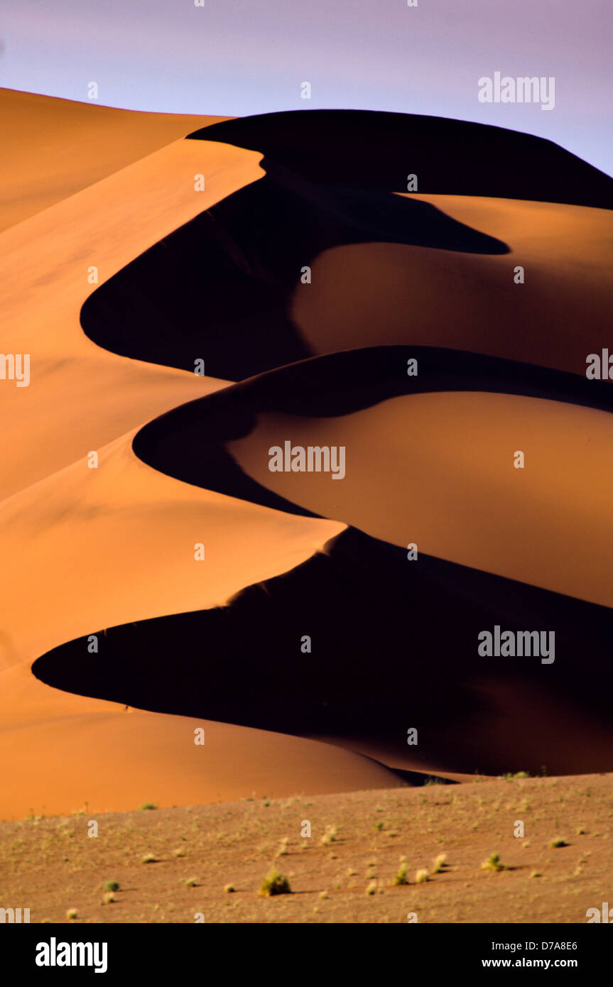 Gigantesche dune di sabbia a Sossusvlei Namib Desert Namibia Foto Stock