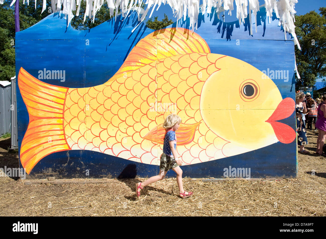 Glastonbury festival caratteri e colore Foto Stock