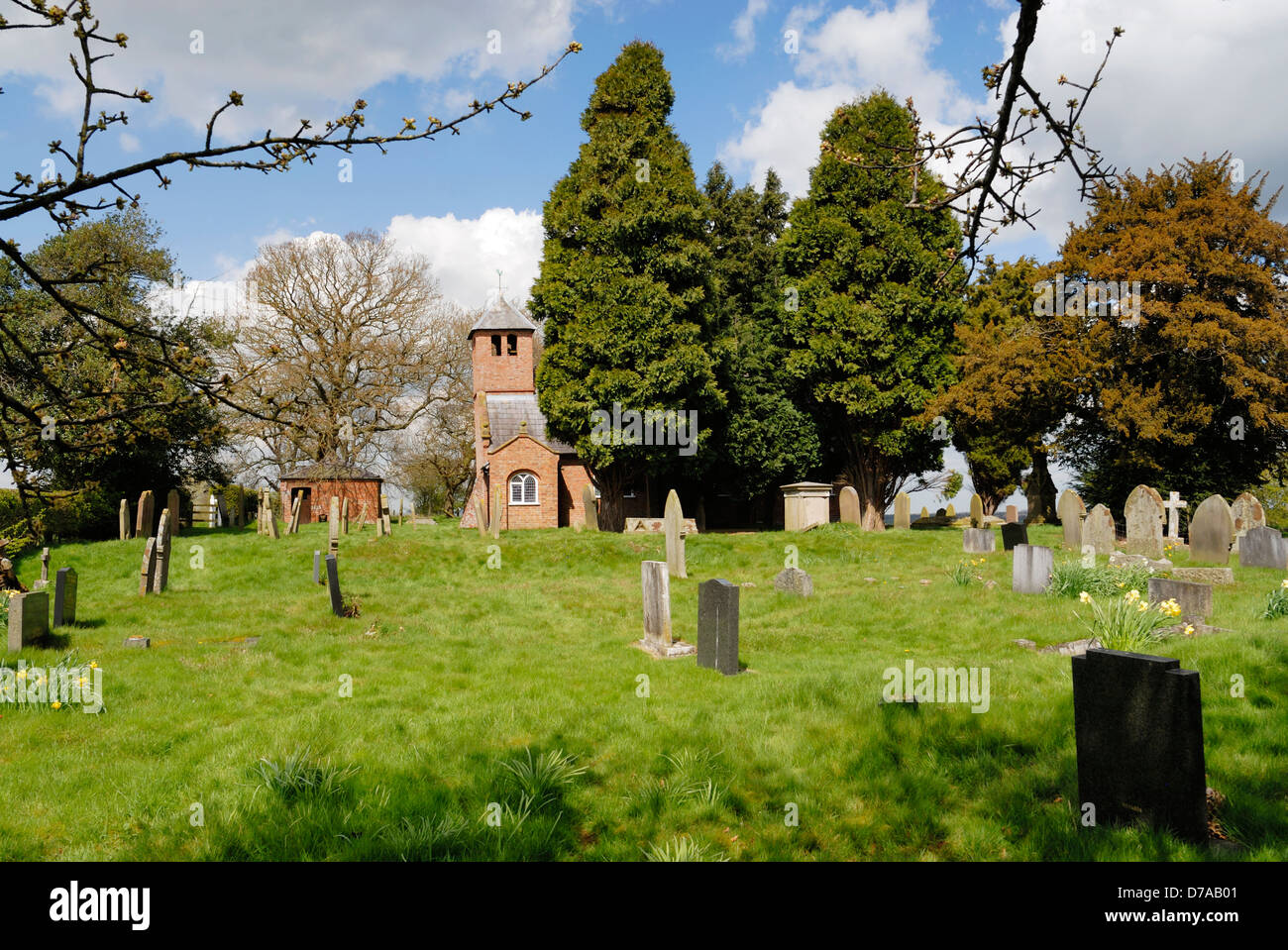 Old St. Chads Cappella situata vicino Grindley Brook sul Cheshire - Shropshire border, un attrazione sul sentiero di pietra arenaria. Foto Stock