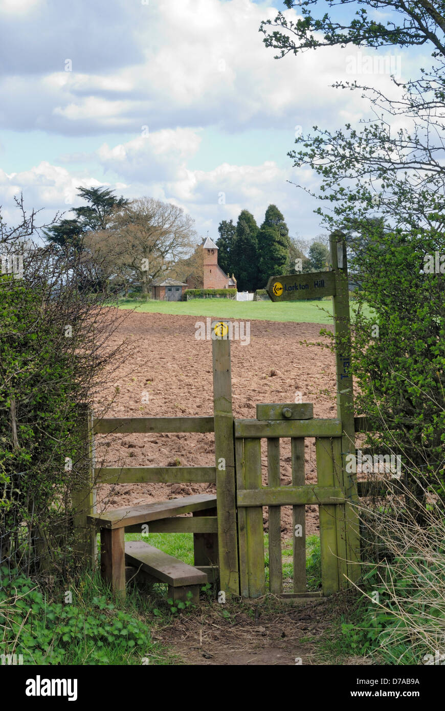 Old St. Chads Cappella situata vicino Grindley Brook sul Cheshire - Shropshire border, un attrazione sul sentiero di pietra arenaria. Foto Stock