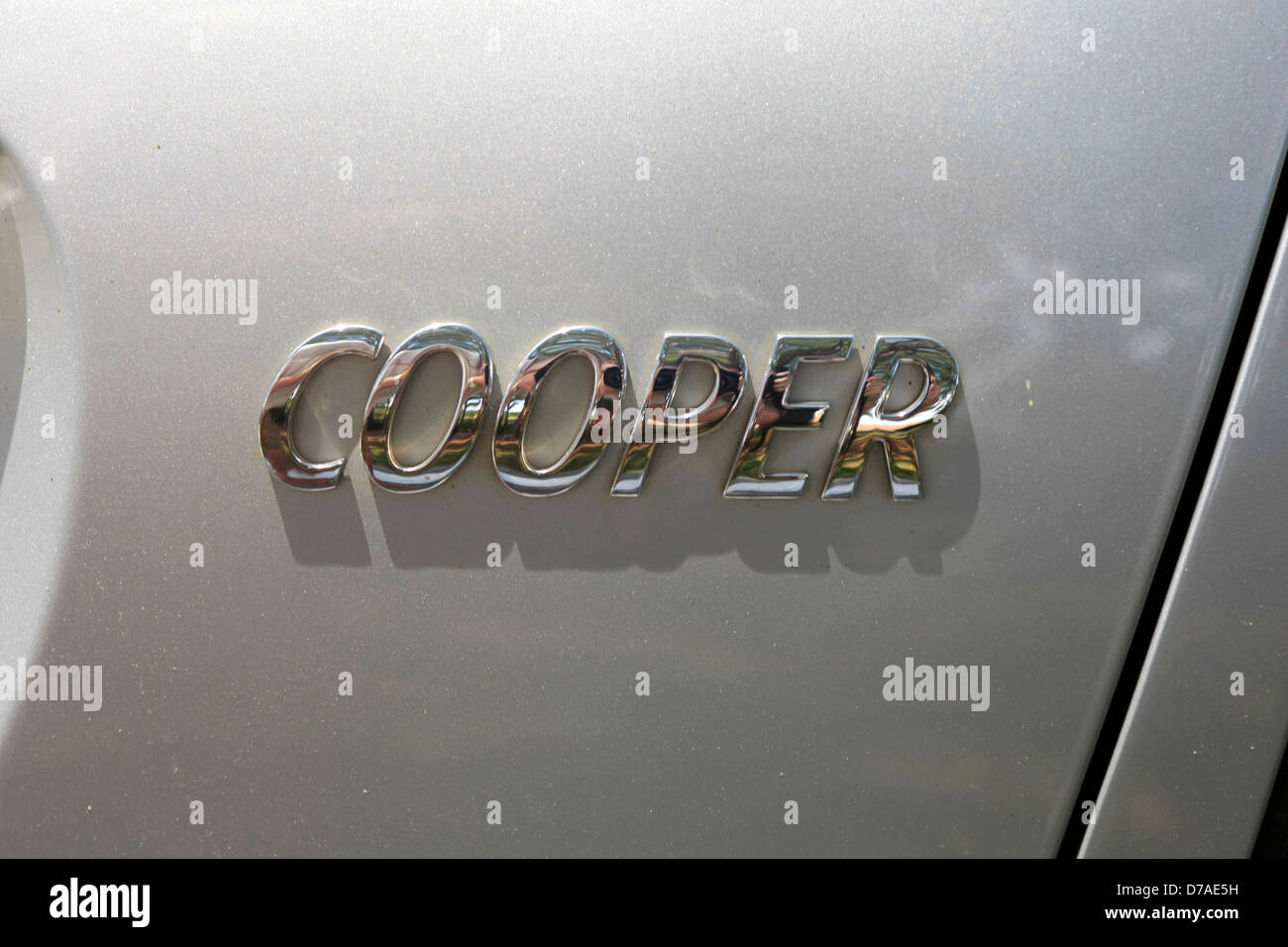 Cooper logo di una moderna BMW Mini Cooper Foto Stock