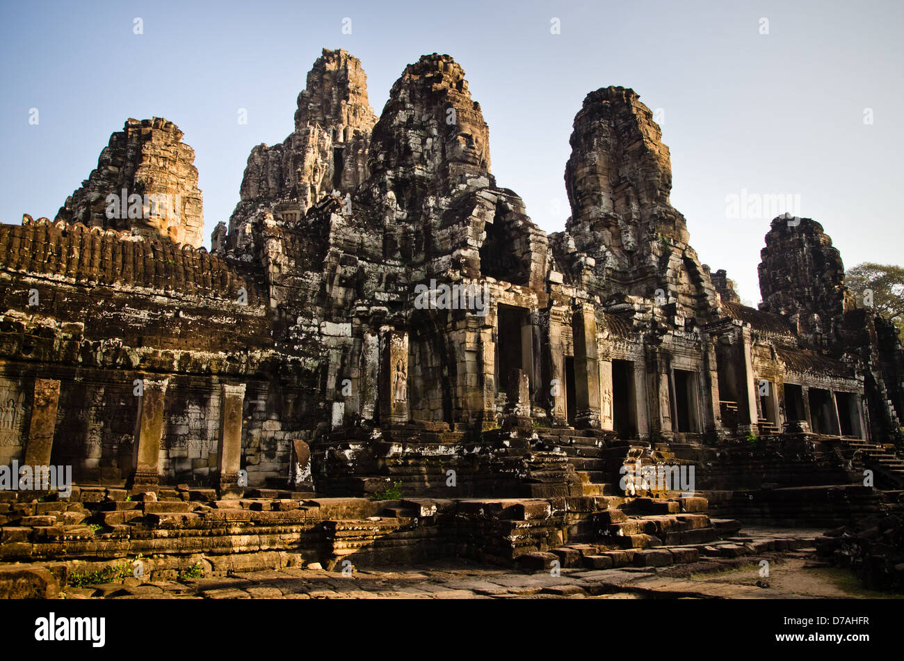 Tempio Bayon, Angkor, Siem Reap, Cambogia. Foto Stock