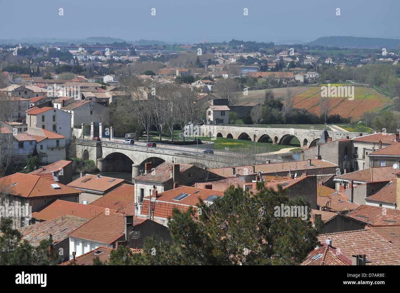 Vue de Beziers in Francia Foto Stock