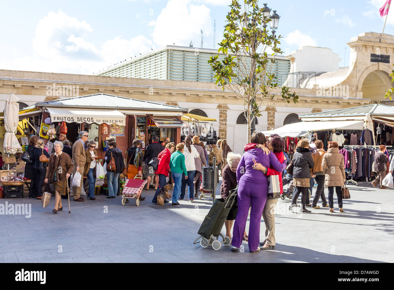 Mercati in Cadiz Spagna. Cadice è una delle più antiche continuamente abitate città d'Europa. Foto Stock