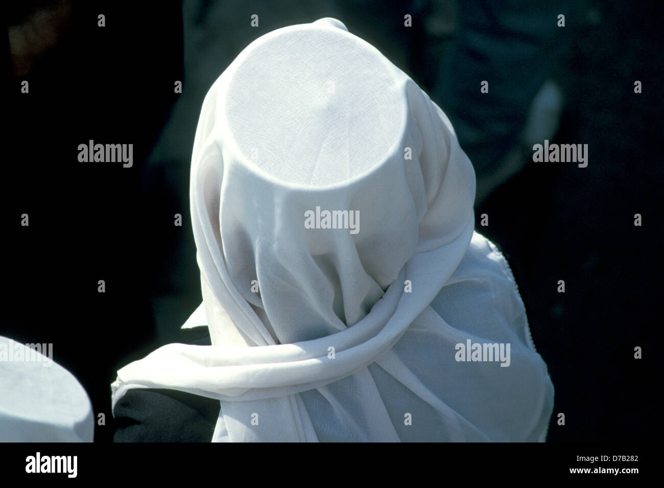 Una tradizionale testa di drusi-cover Foto Stock
