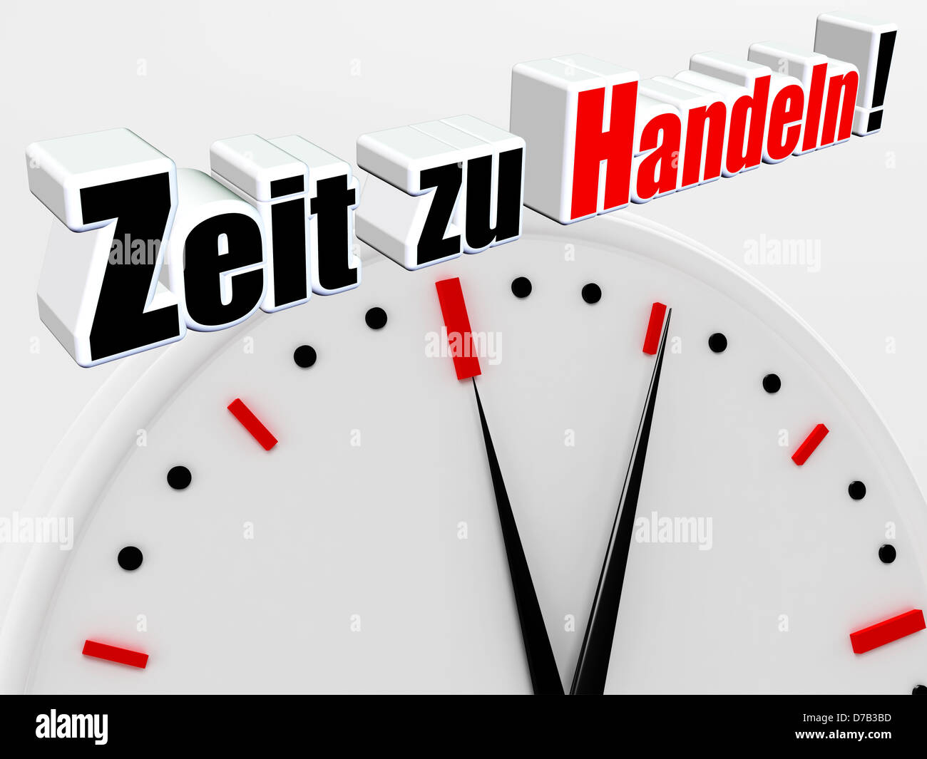 Zeit zu handeln ! Foto Stock