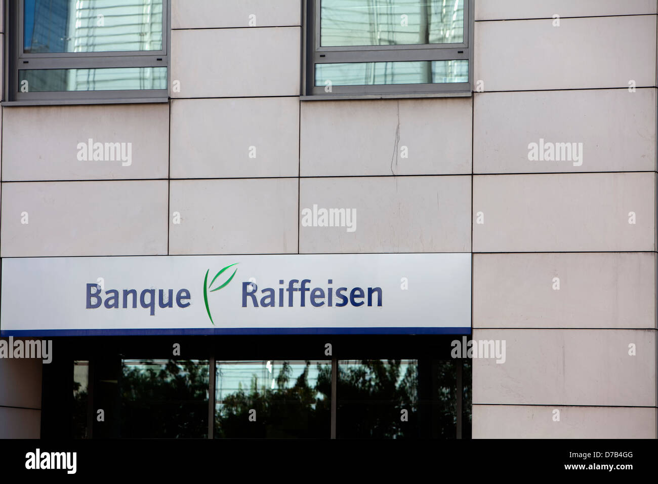 Edificio della Banque Banca Raiffeisen, succursale lussemburghese, città di Lussemburgo, Europa Foto Stock