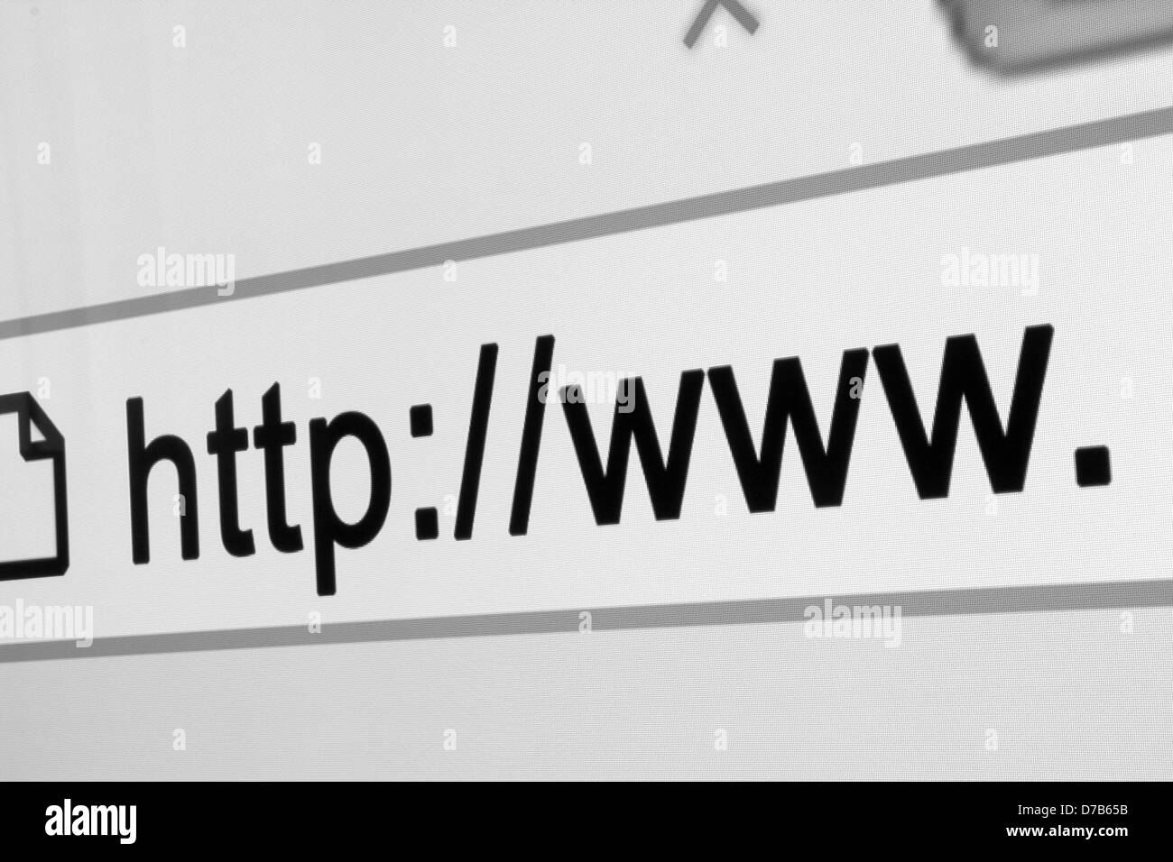 Http www browser bar, indirizzo Internet Foto Stock