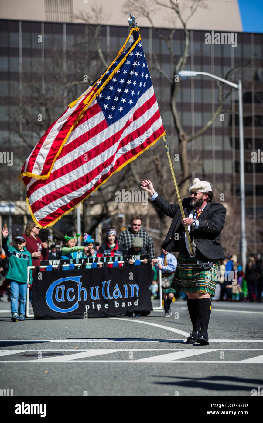 San Patrizio Parade 2013, Morristown, New Jersey Foto Stock