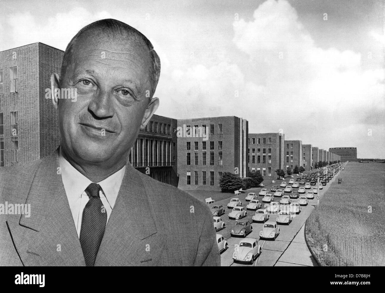 General Manager della fabbrica della Volkswagen Heinz Nordhoff (senza data archivio foto). Foto Stock
