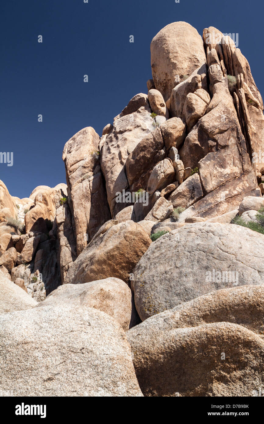 Scenic formazione rocciosa a Joshua Tree National Park, California Foto Stock