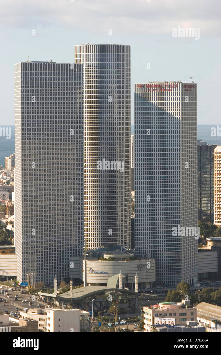 Azrieli Towers di Tel Aviv Foto Stock