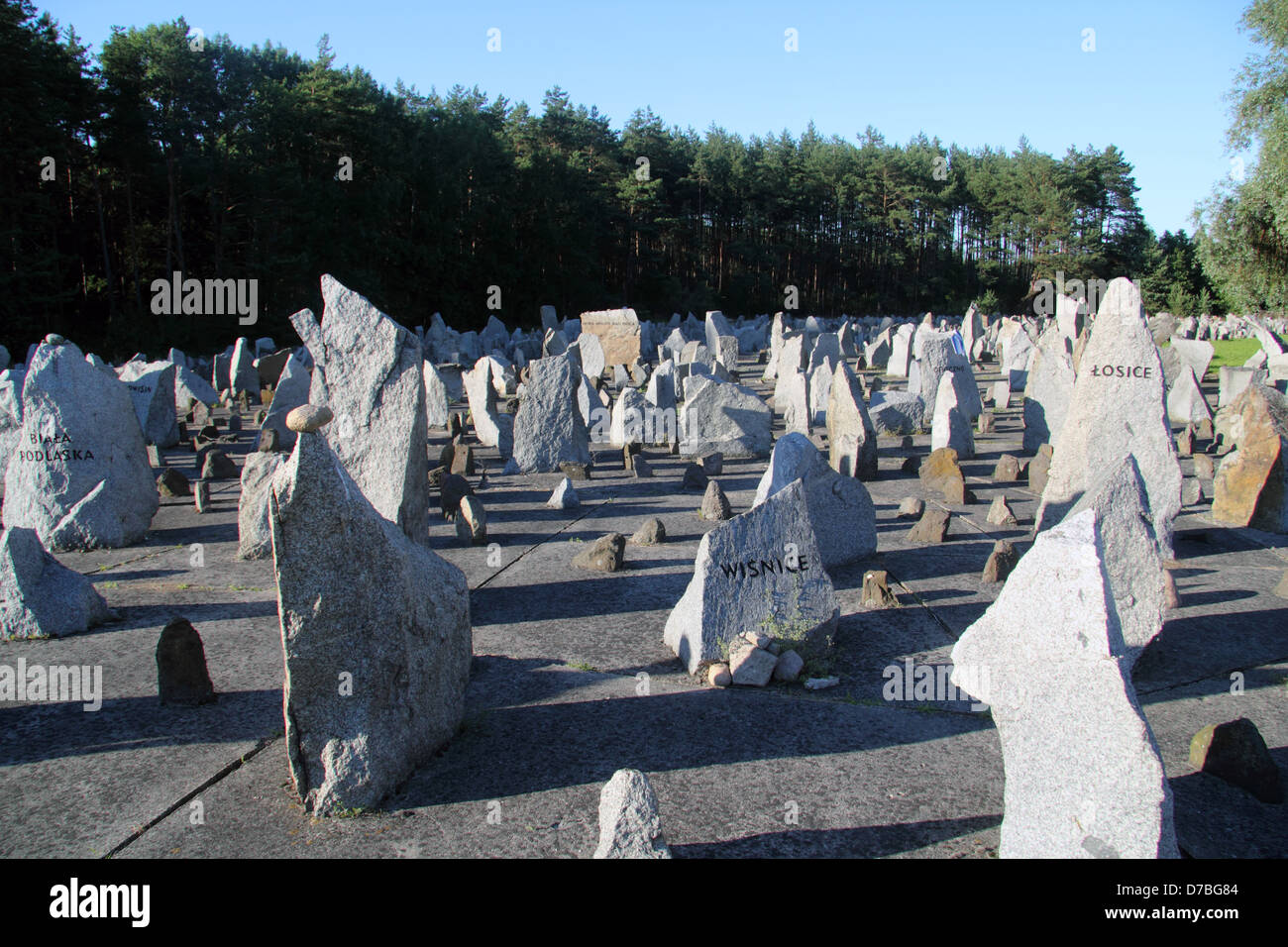 Il monumento di Treblinka campo di sterminio per commemorare le sue vittime dell'olocausto, Polonia Foto Stock